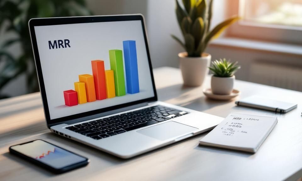 A spreadsheet on a computer making sure users Calculate Monthly Recurring Revenue the Right Way