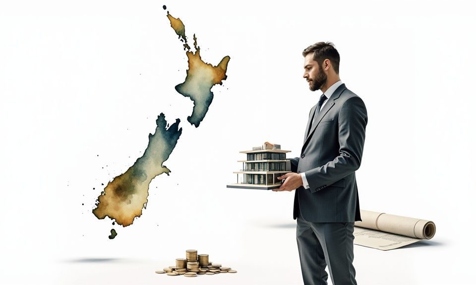 A man with a though bubble contemplating Commercial Property Investment in NZ